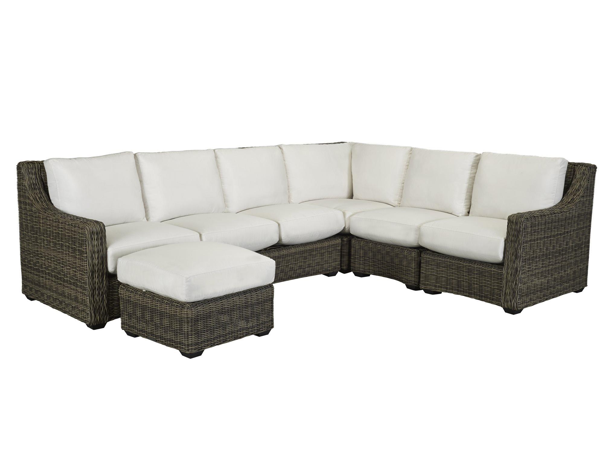 Lane Venture Oasis Wicker Sectional Outdoor Patio Lounge Set