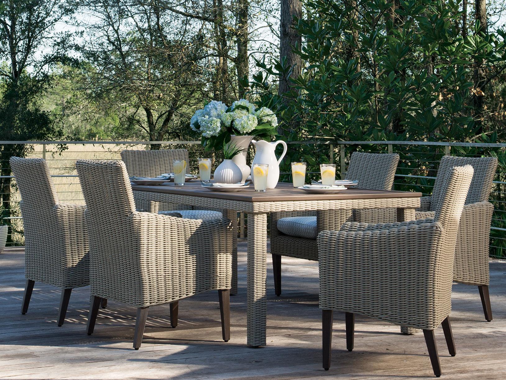 Lane Venture Requisite Wicker Outdoor Patio Dining Set