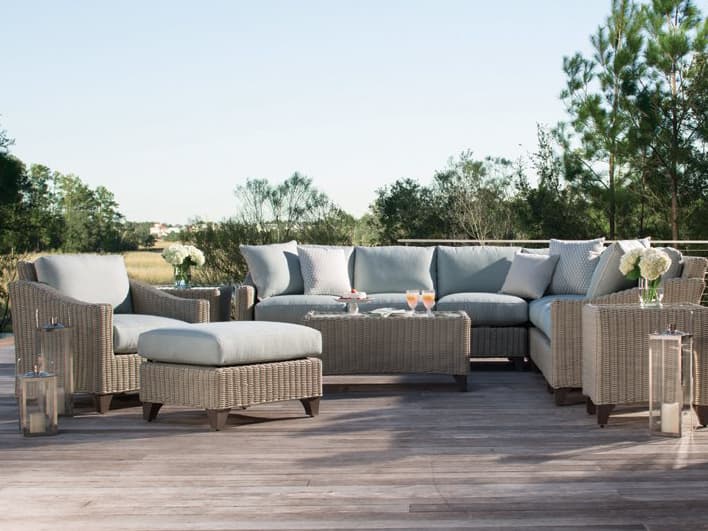 Lane Venture Requisite Wicker Sectional Outdoor Lounge Set