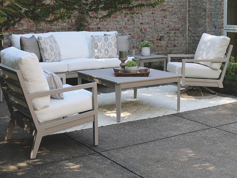 Lane Venture Santa Rosa Cushion Aluminum Patio Lounge Set