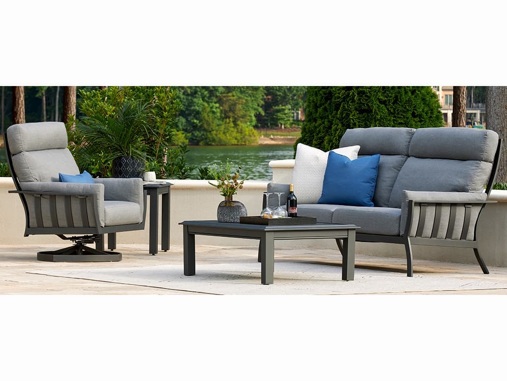 Lane Venture Smith Lake Aluminum Cushion Patio Lounge Set