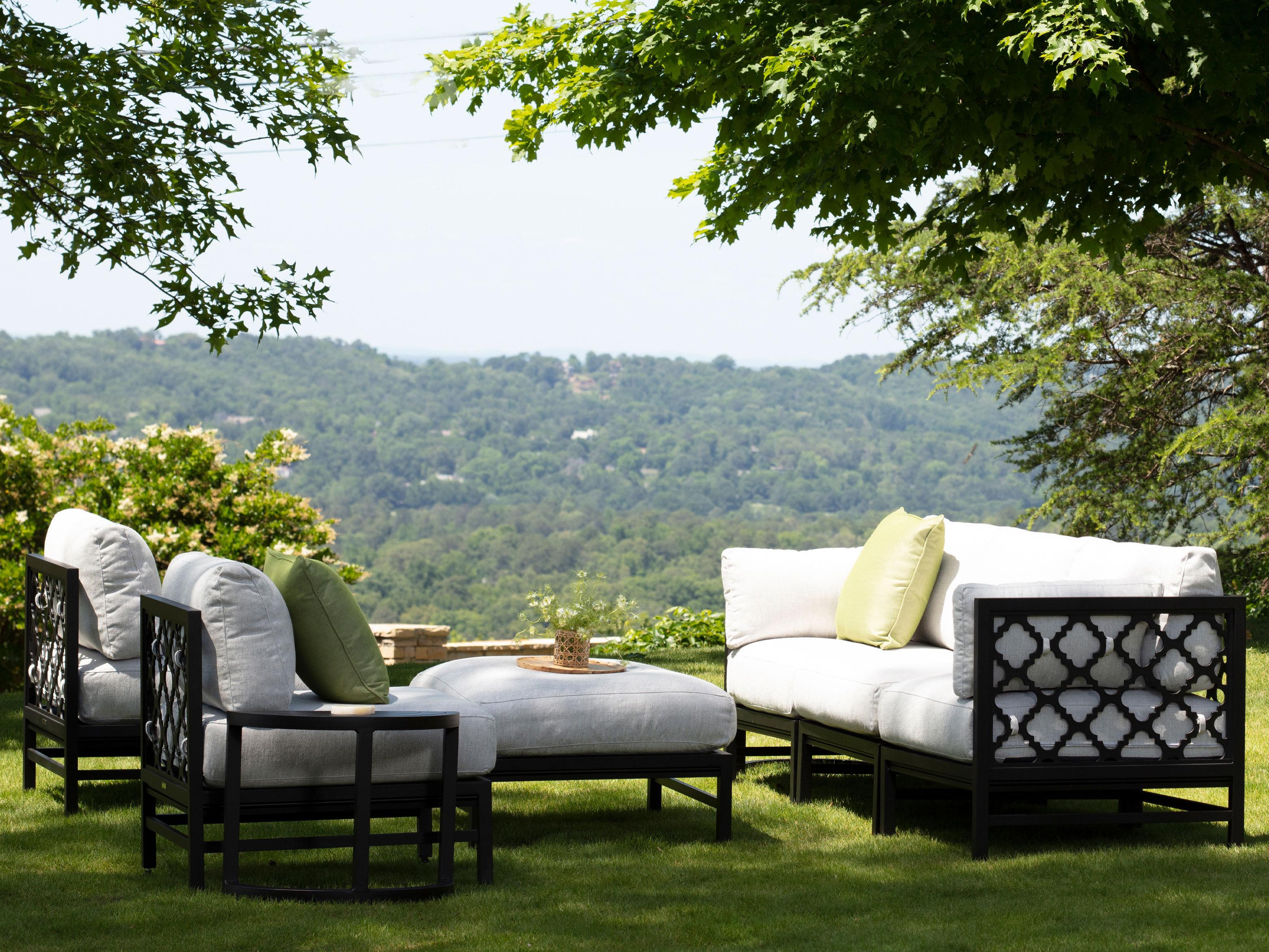 Lane Venture Willow Garden Aluminum Cushion Outdoor Patio Lounge Set