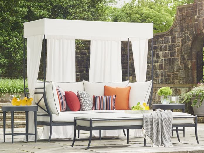 Lane Venture Winterthur Estate Aluminum Daybed Outdoor Patio Lounge Set