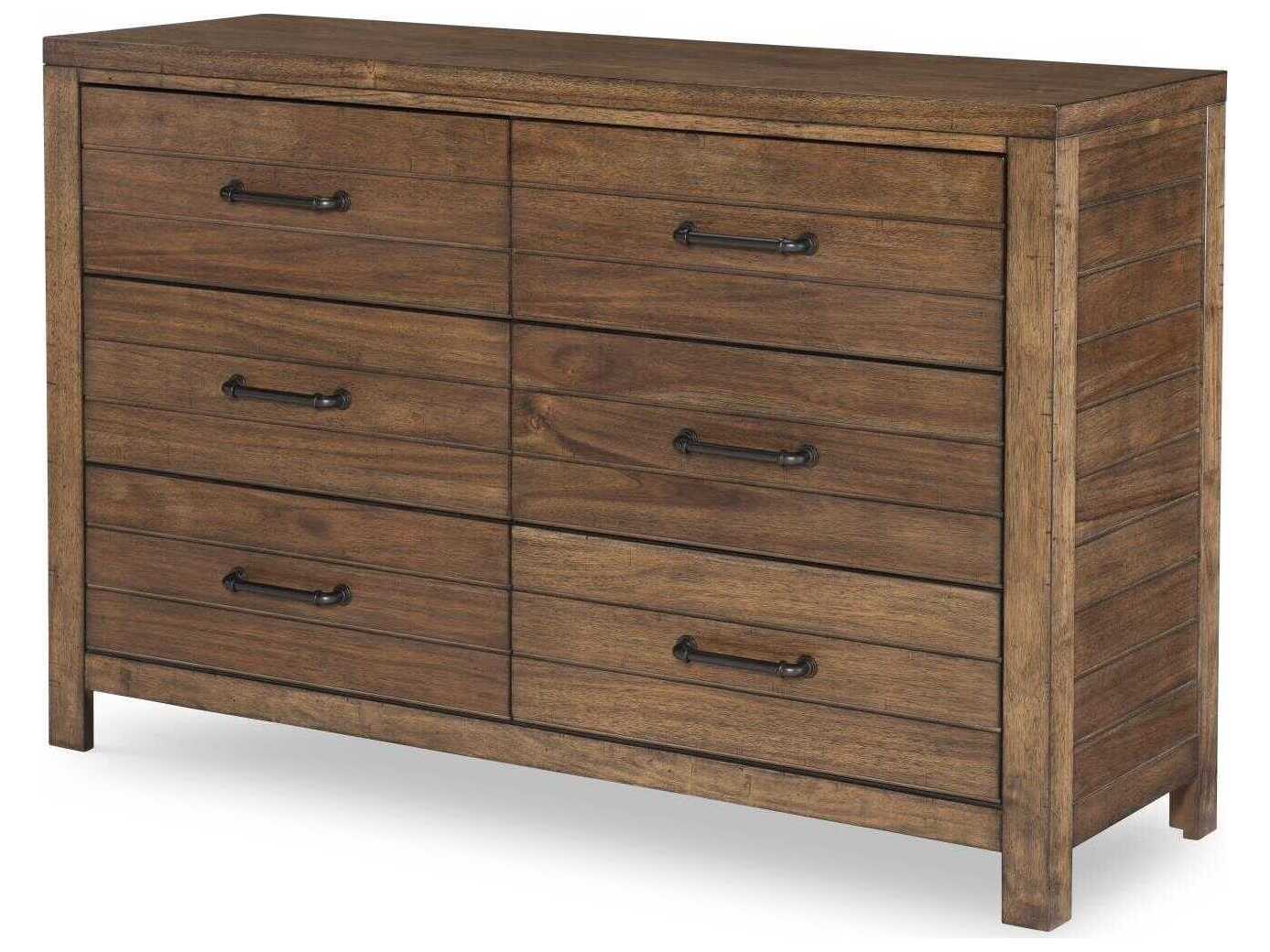 Legacy Classic Summer Camp 6-Drawers Acacia Wood Double Dresser