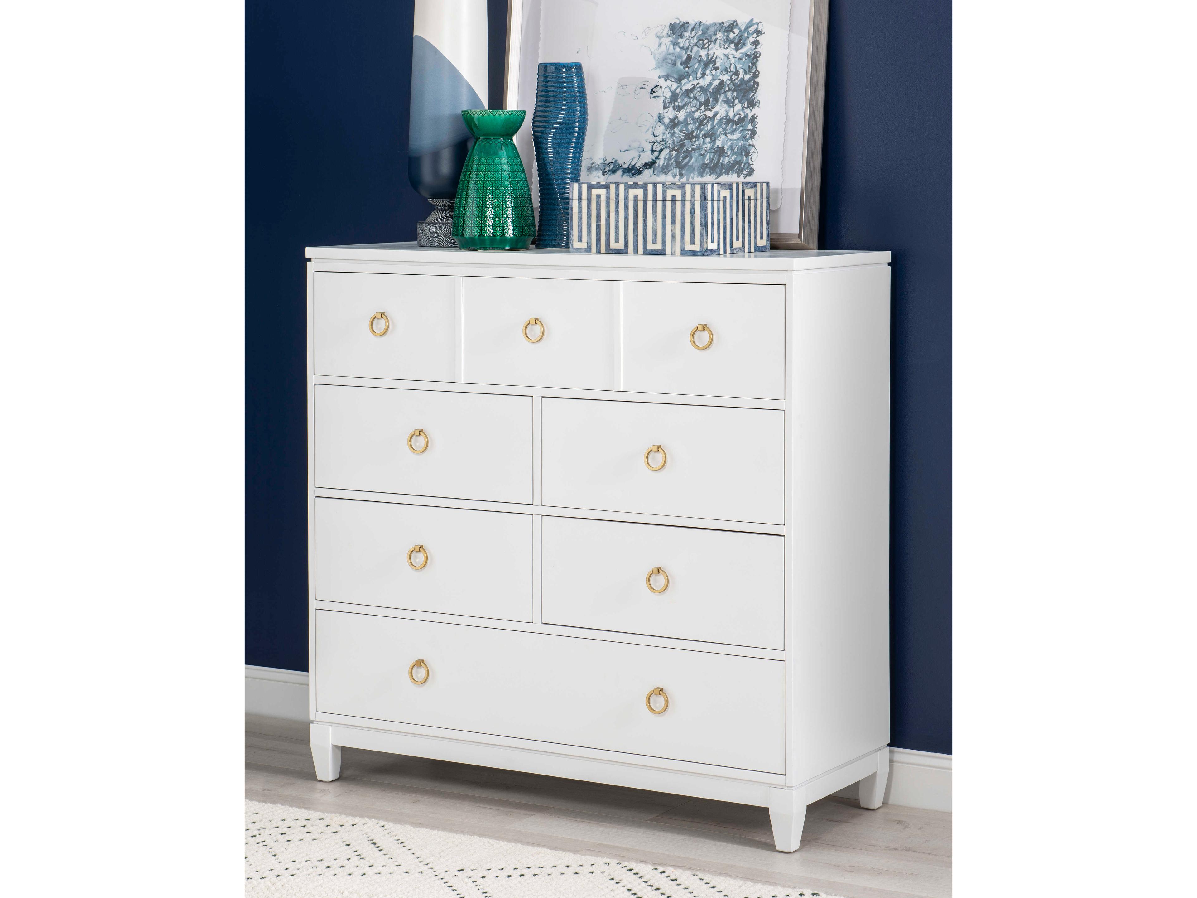 Legacy Classic Summerland 8-Drawers Pure White Poplar Wood Accent Chest