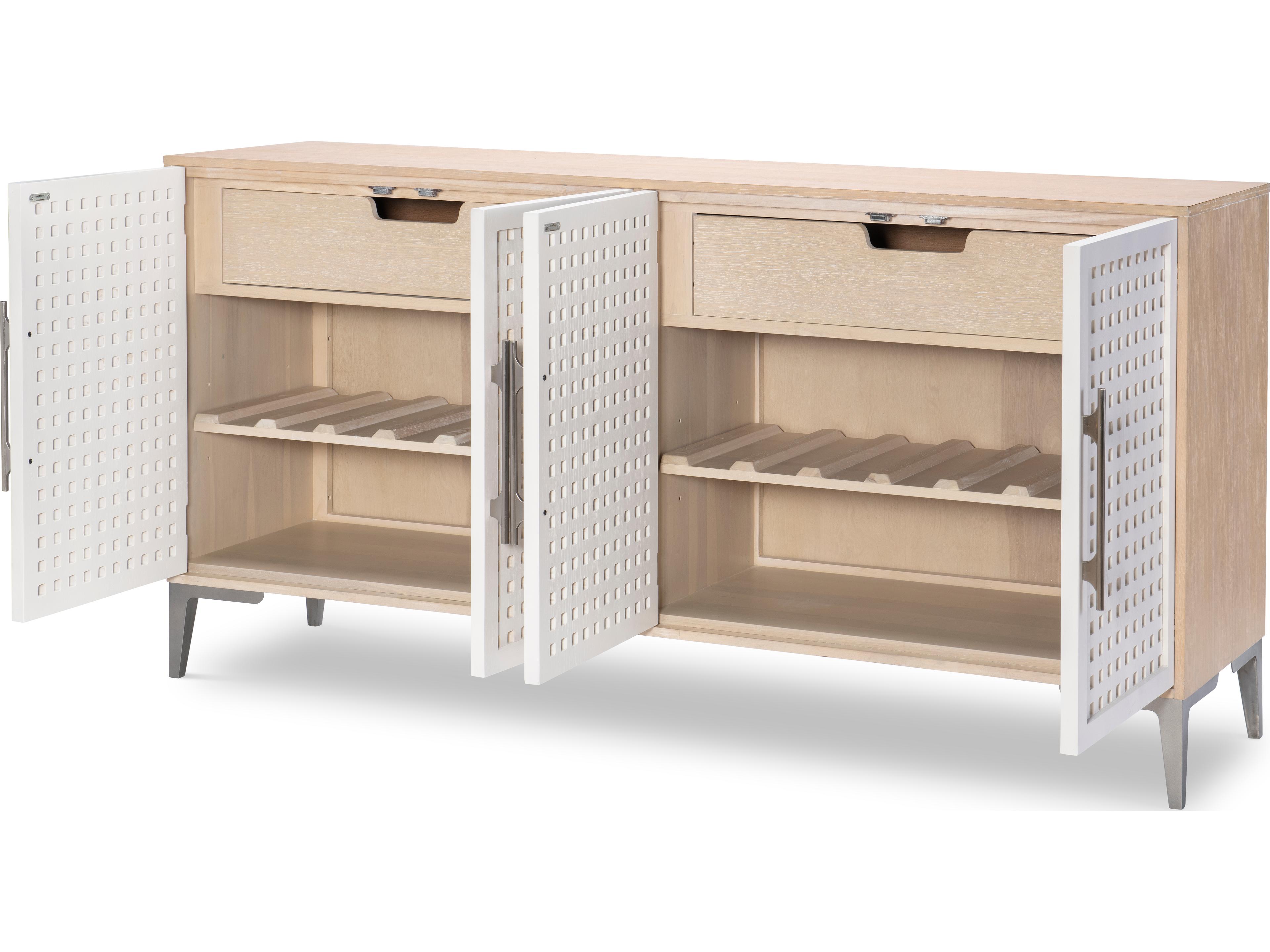 Legacy Classic Biscayne 70" Hardwood Malabar W alabaster Fronts Sideboard