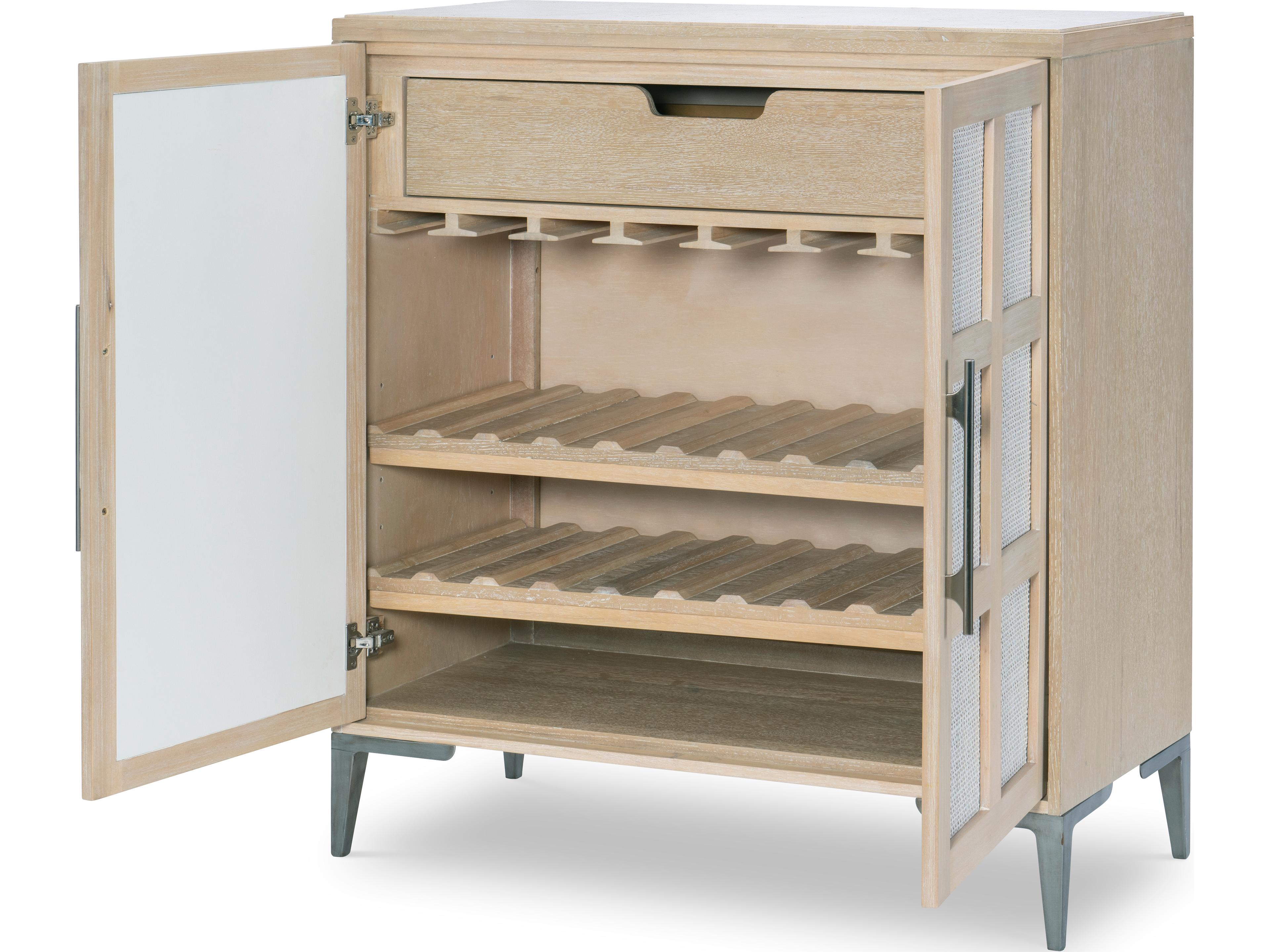 Legacy Classic Biscayne Brown Hardwood Malabar W alabaster Fronts Bar Cabinet