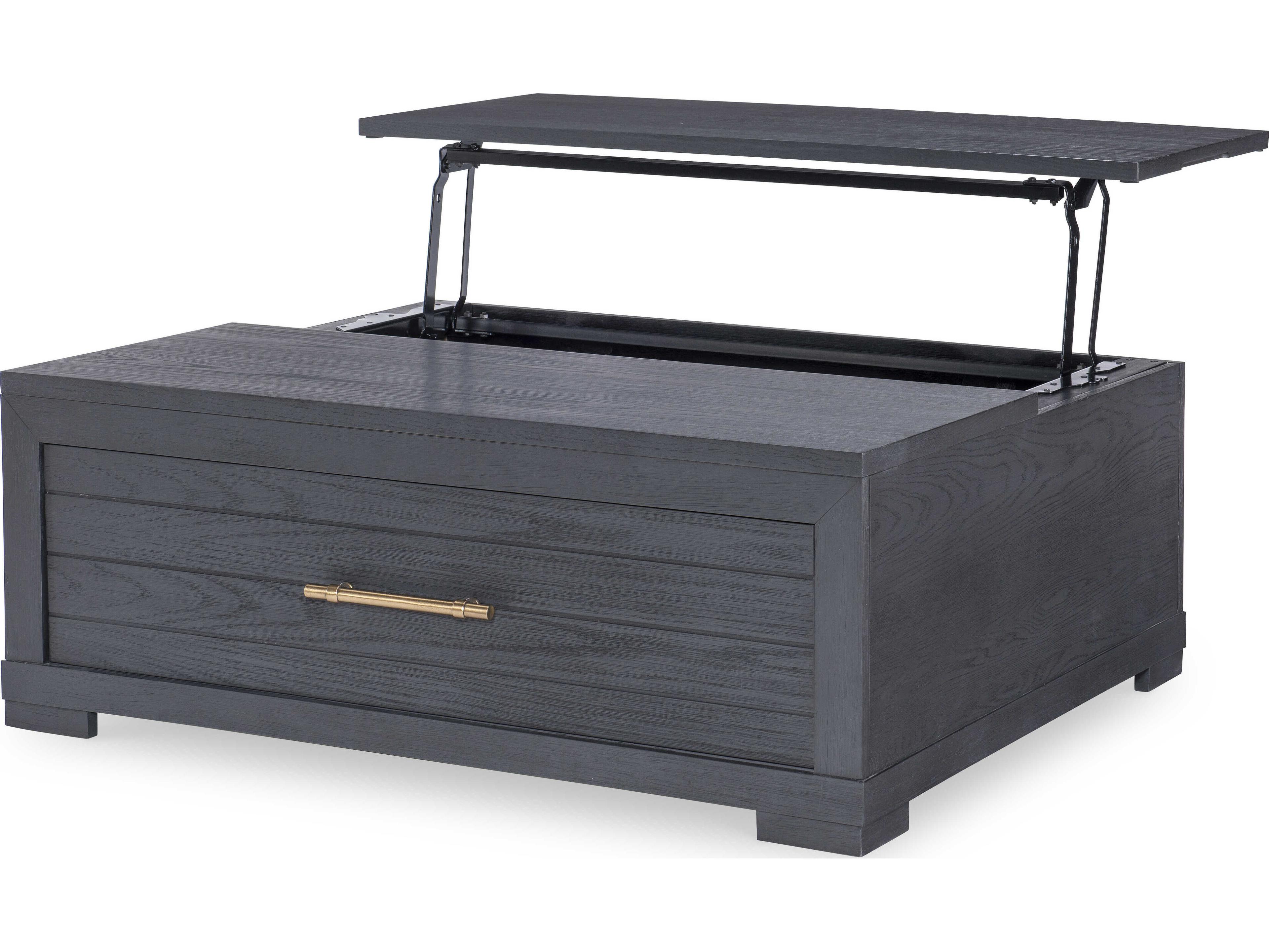 Legacy Classic Westwood Lift Top Rectangular Wood Charred Oak Cocktail Table