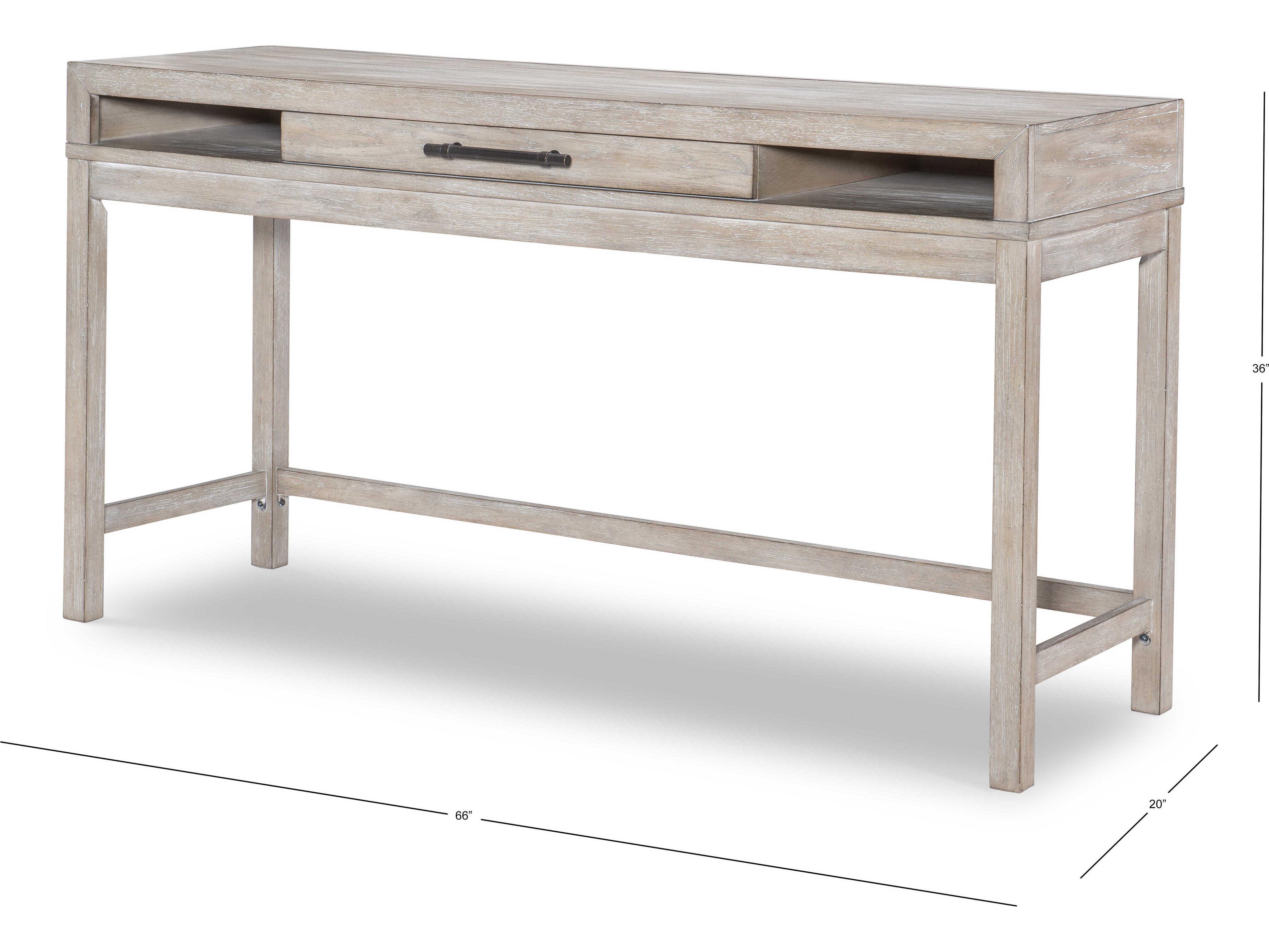 Legacy Classic Westwood Rectangular Wood Weathered Oak Console Table