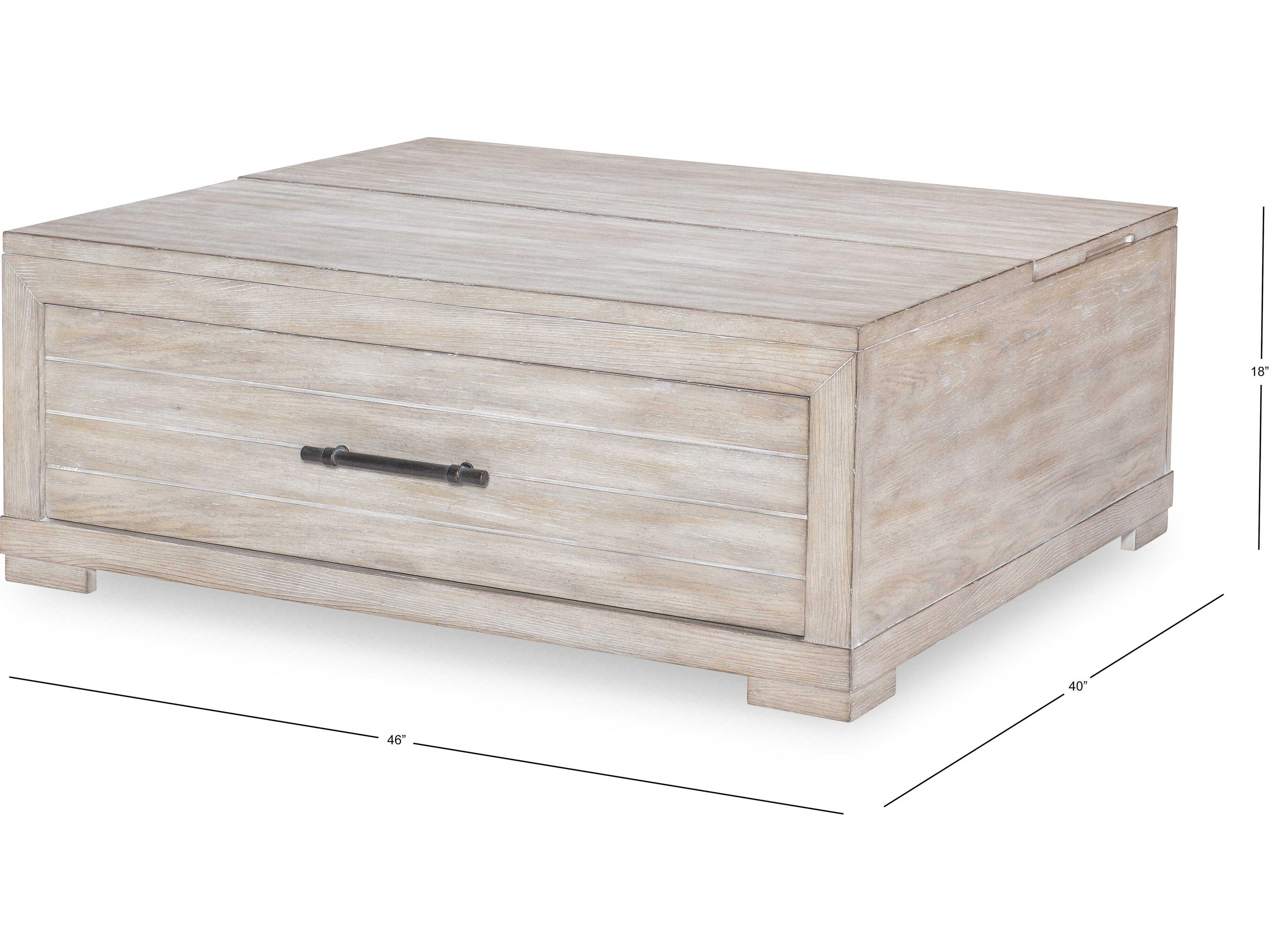 Legacy Classic Westwood Lift Top Rectangular Wood Weathered Oak Cocktail Table