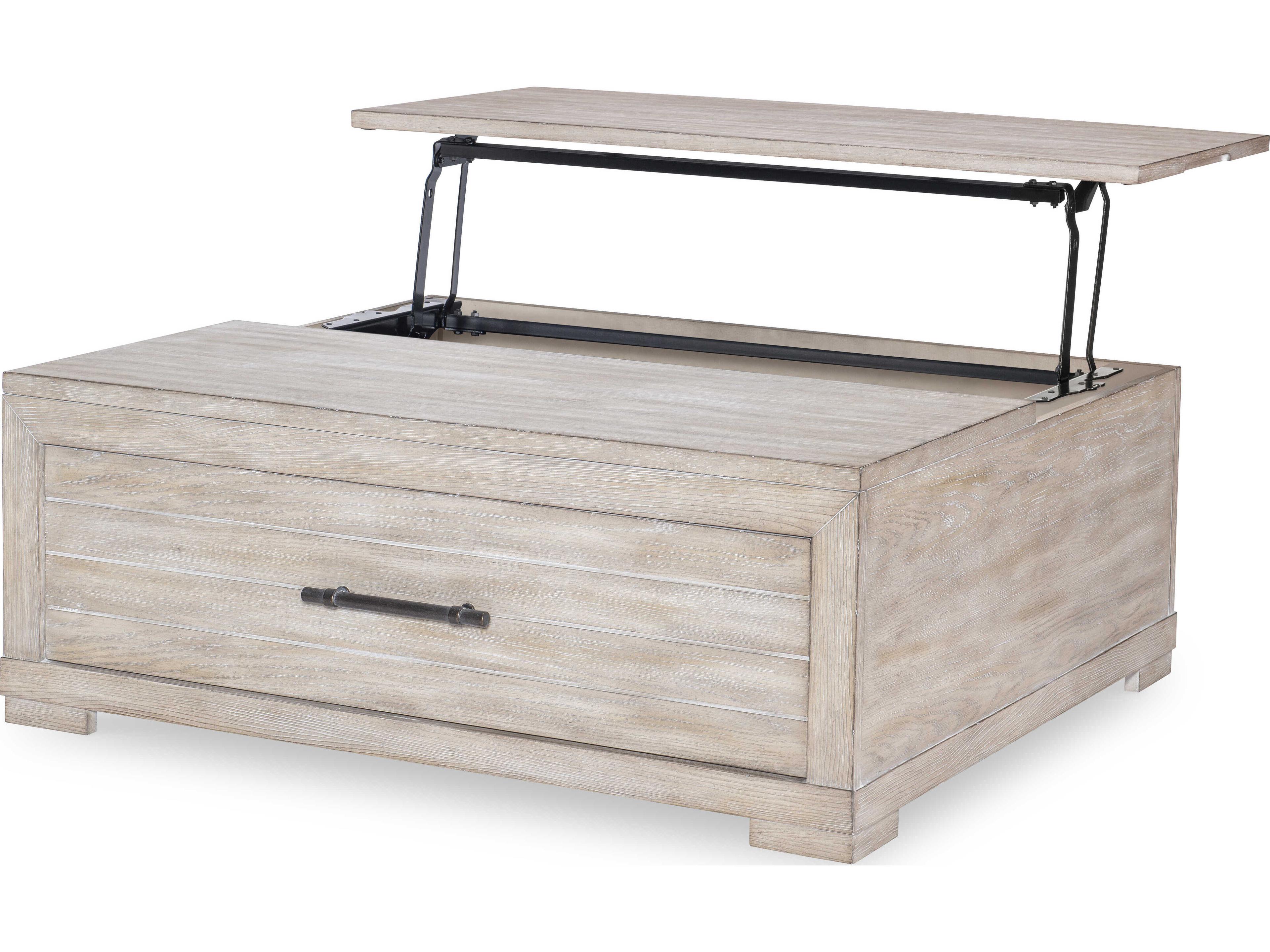 Legacy Classic Westwood Lift Top Rectangular Wood Weathered Oak Cocktail Table
