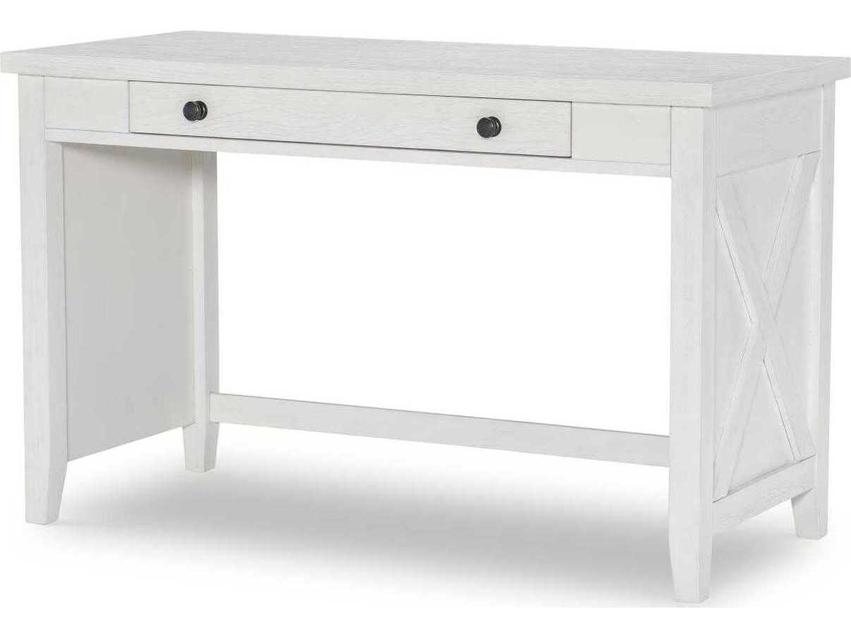 Legacy Classic Flatiron Aged White Hardwood Writing Desk