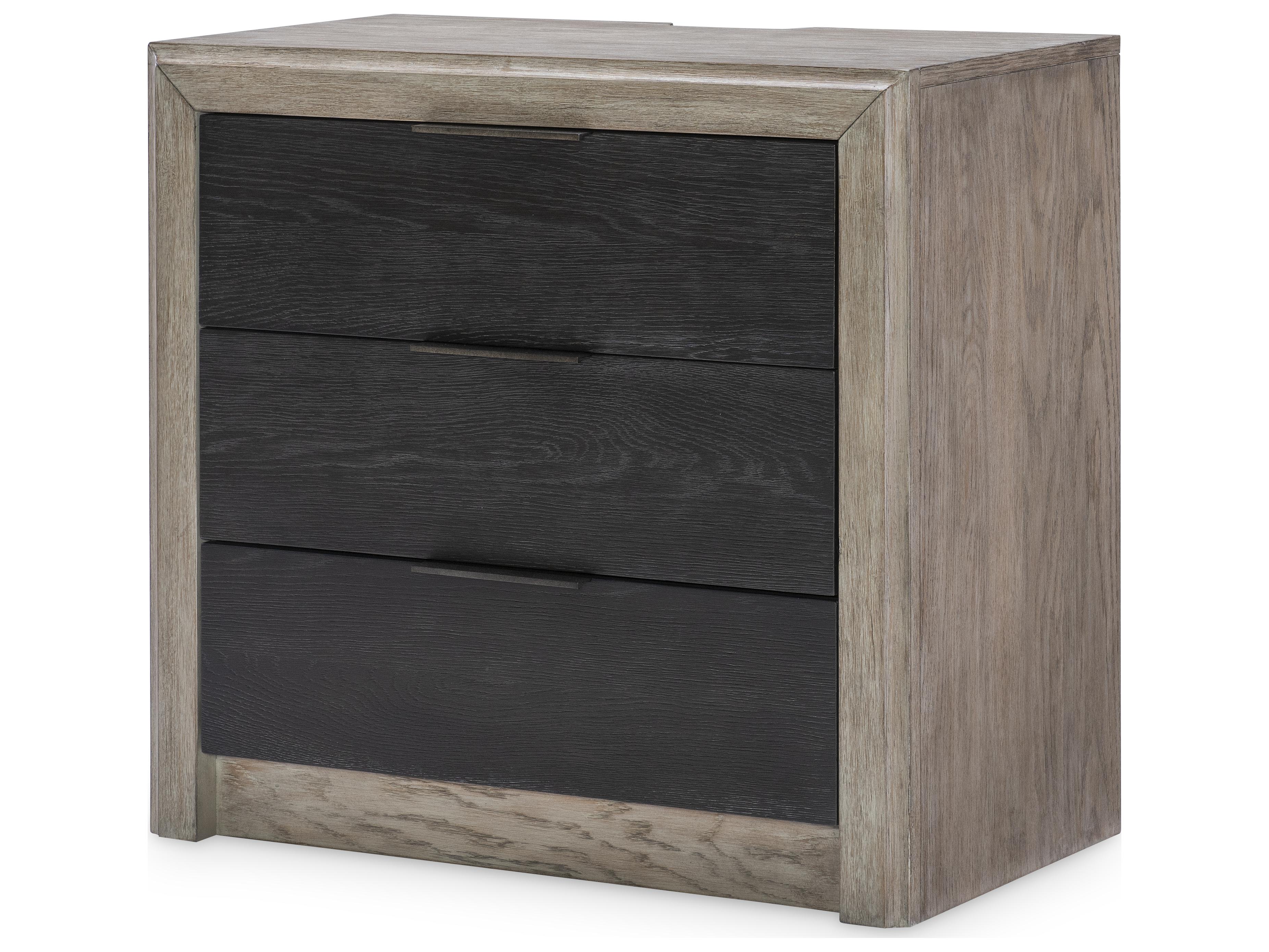 Legacy Classic Halifax 3-Drawers Black Hardwood Nightstand