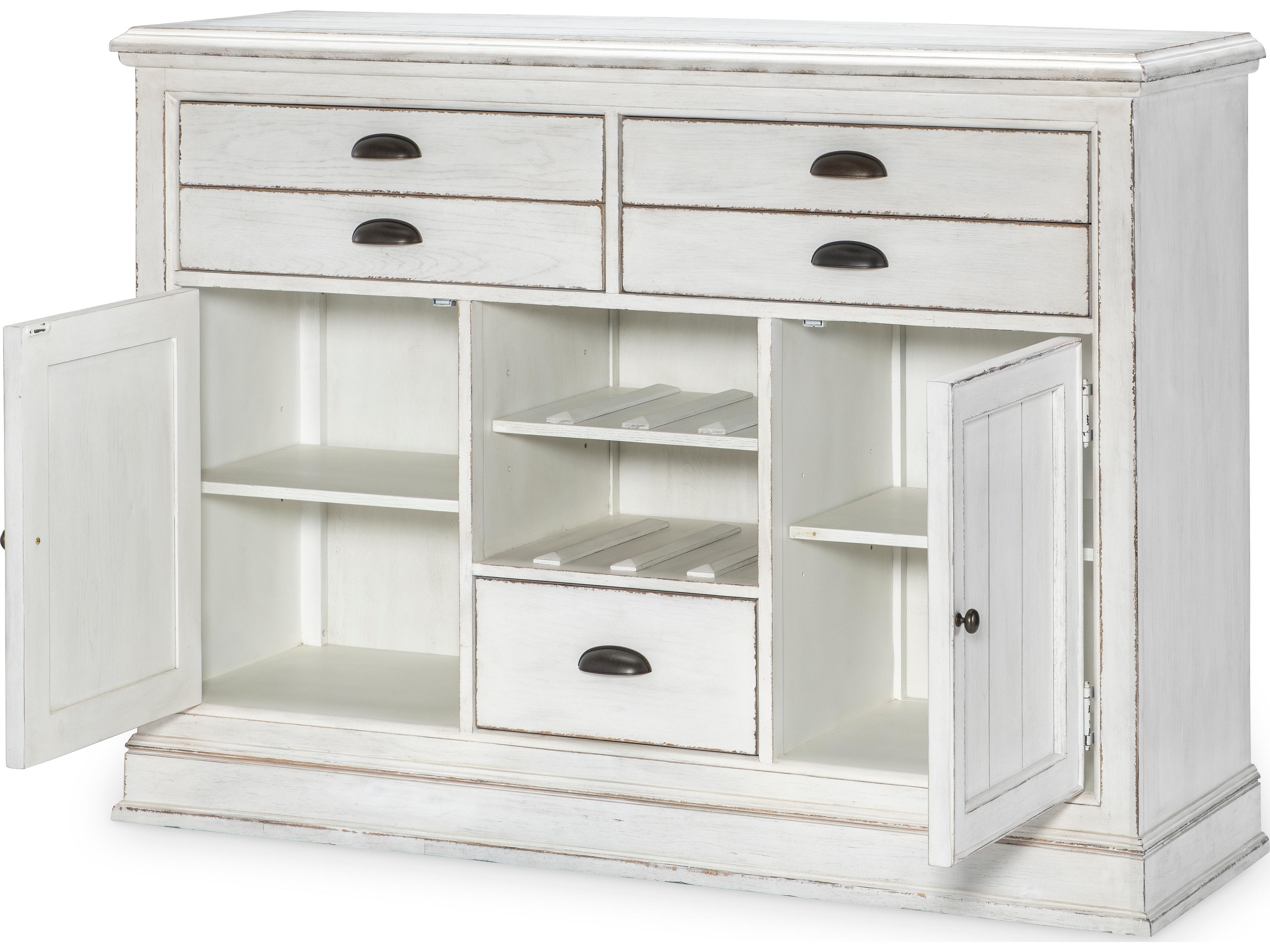 Legacy Classic Cottage Park 58" Hardwood Aged White Sideboard