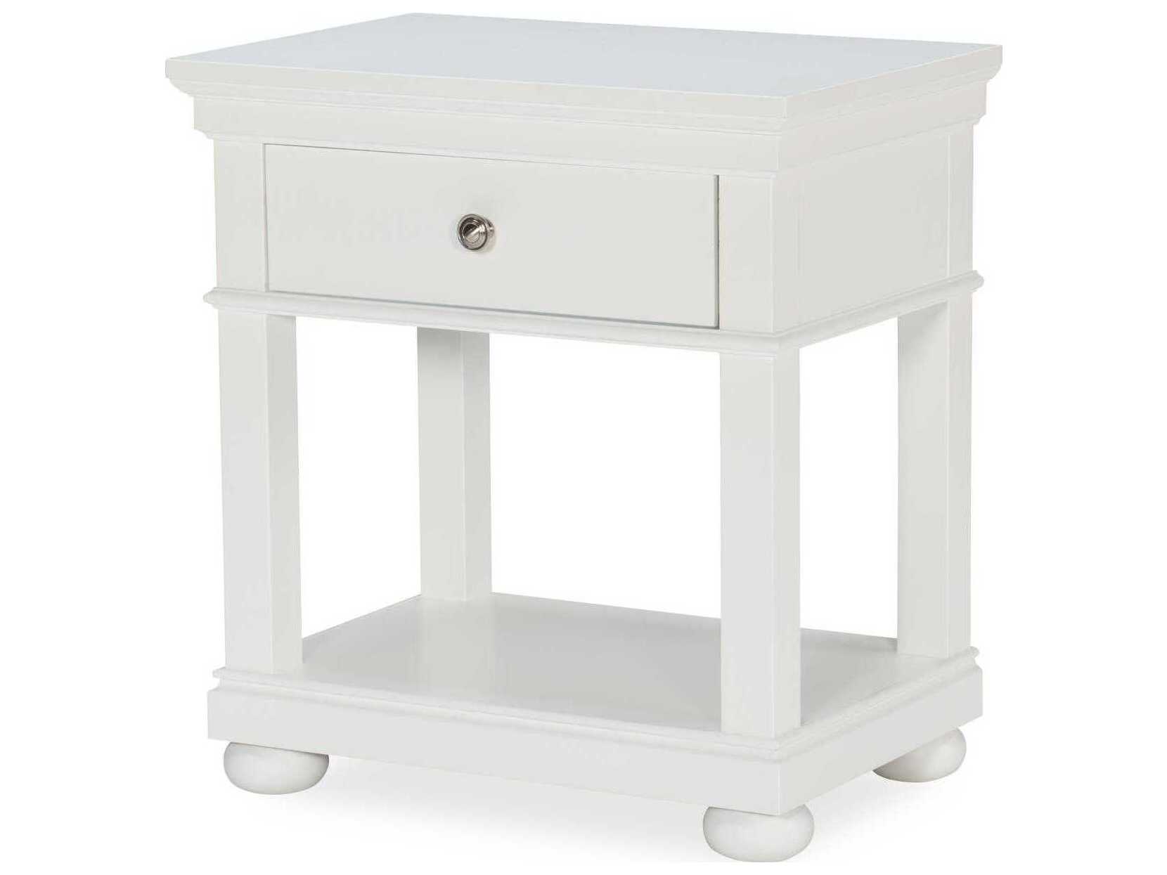 Legacy Classic Canterbury White 2.0 1-Drawer Poplar Wood Nightstand