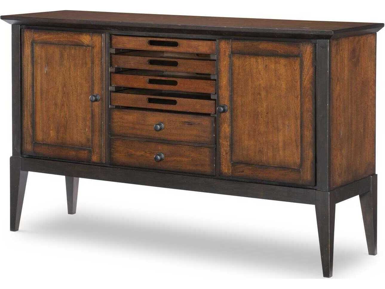 Legacy Classic Fenmore 60" Poplar Wood Mocha And Distressed Cherry Sideboard