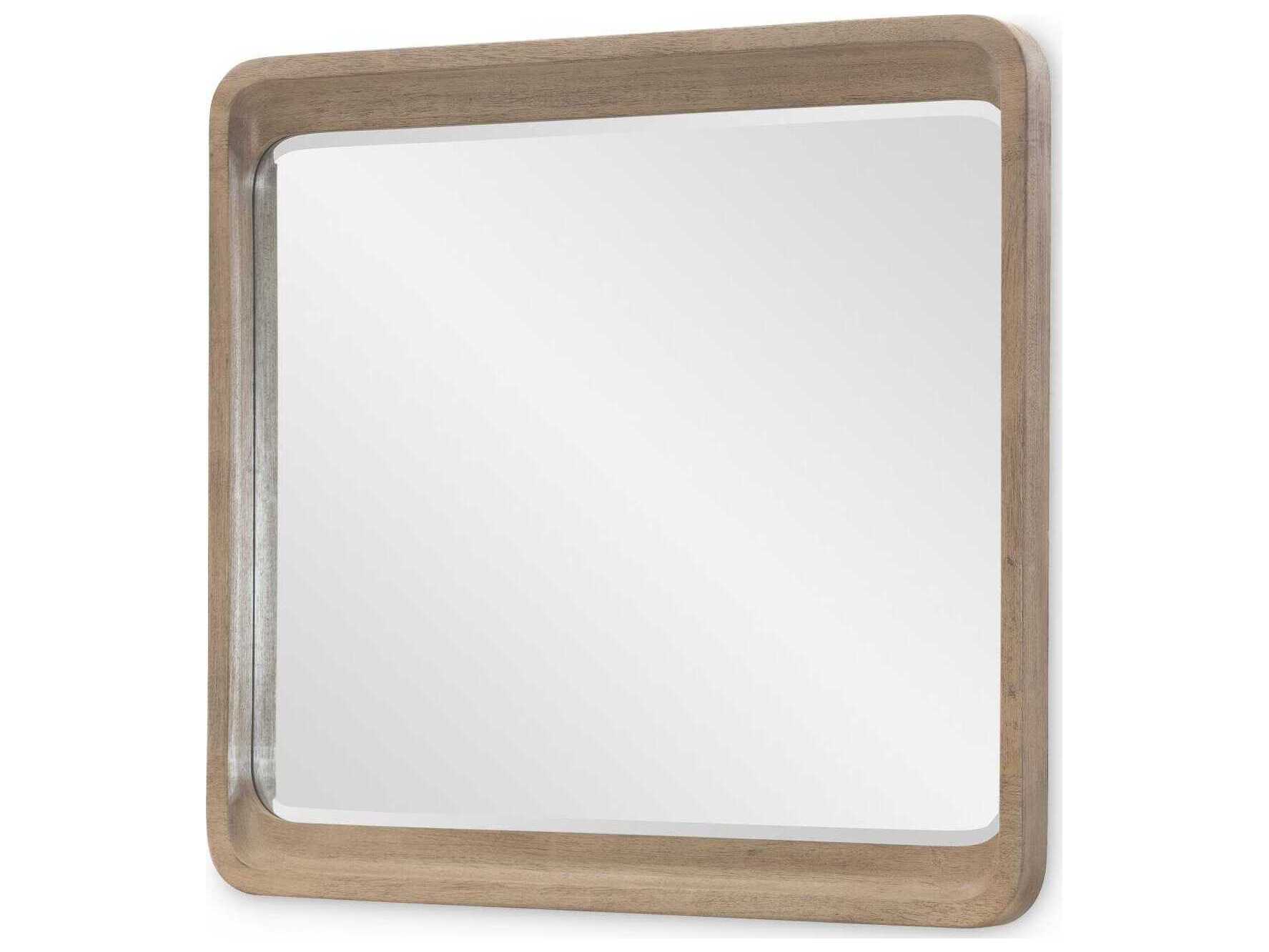 Legacy Classic Melrose Cloud White And Desert Oak Dresser Mirror Rectangular