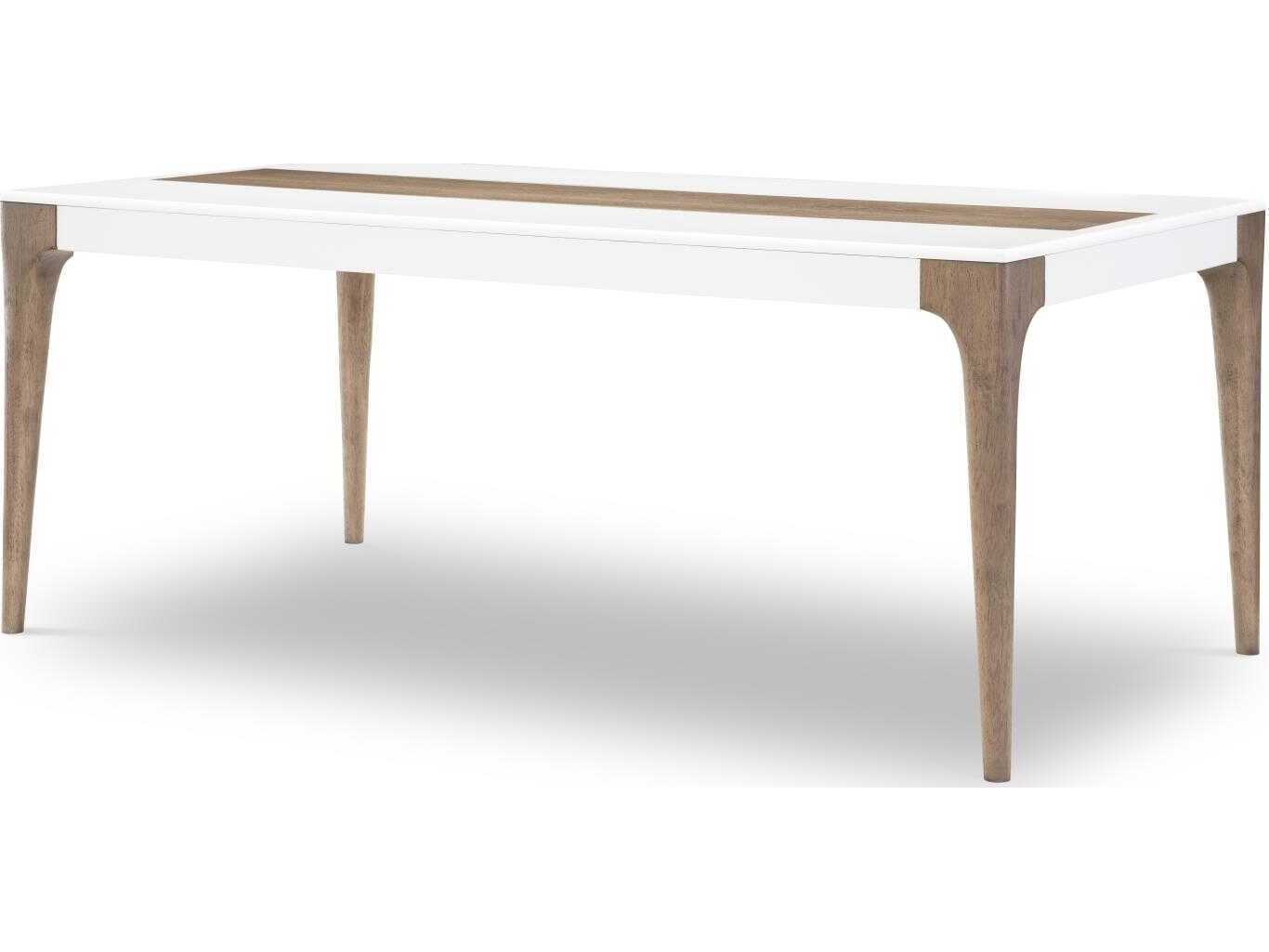 Legacy Classic Melrose Rectangular Wood Cloud White And Desert Oak Dining Table