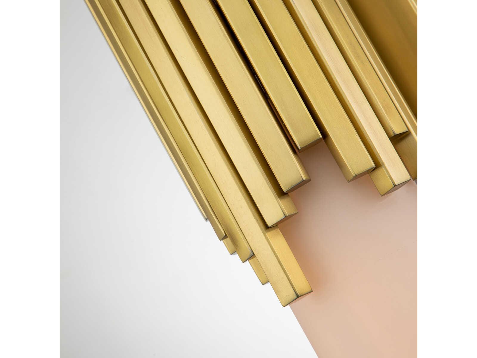 Lucas McKearn Marvel 2-Light Aged Brass Gold Glass Vanity Light