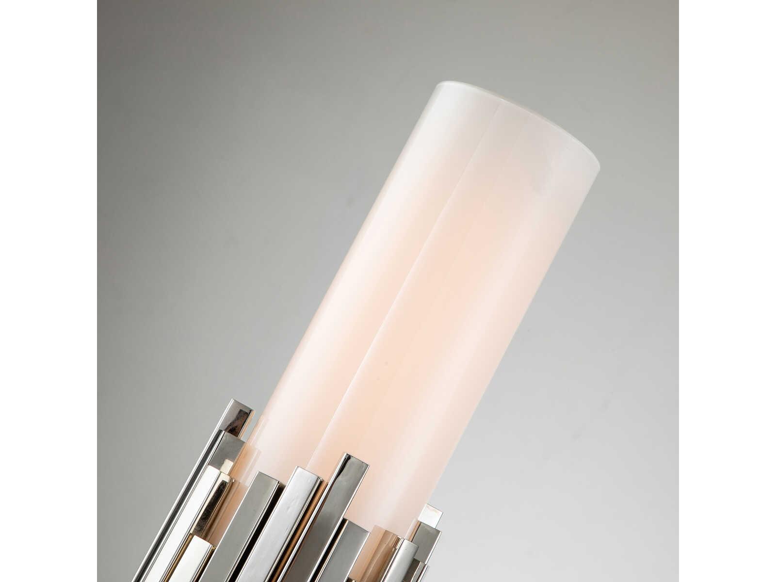 Lucas McKearn Marvel 2-Light Polished Nickel Glass Vanity Light