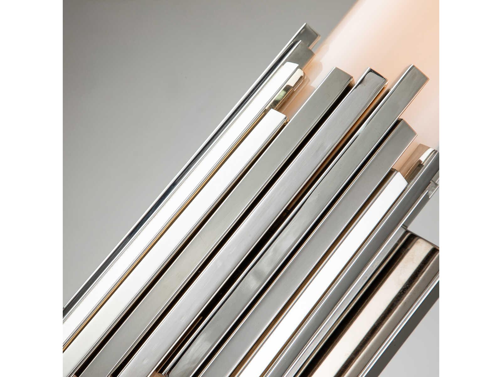 Lucas McKearn Marvel 2-Light Polished Nickel Glass Vanity Light