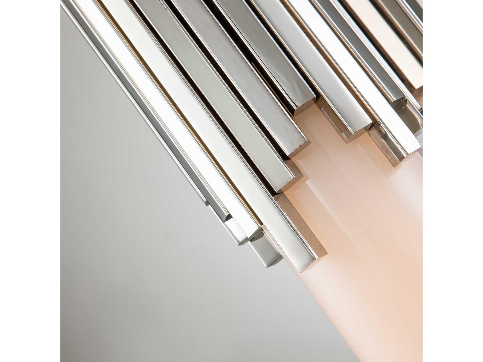 Lucas McKearn Marvel 2-Light Polished Nickel Glass Vanity Light