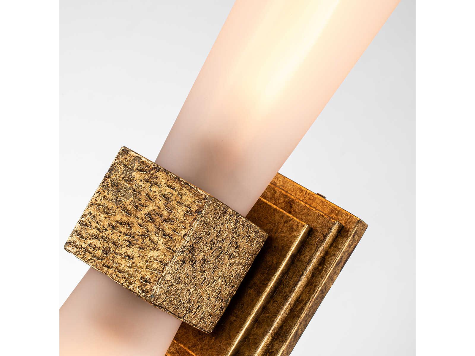 Lucas McKearn 2-Light Gold Leaf Glass Vanity Light