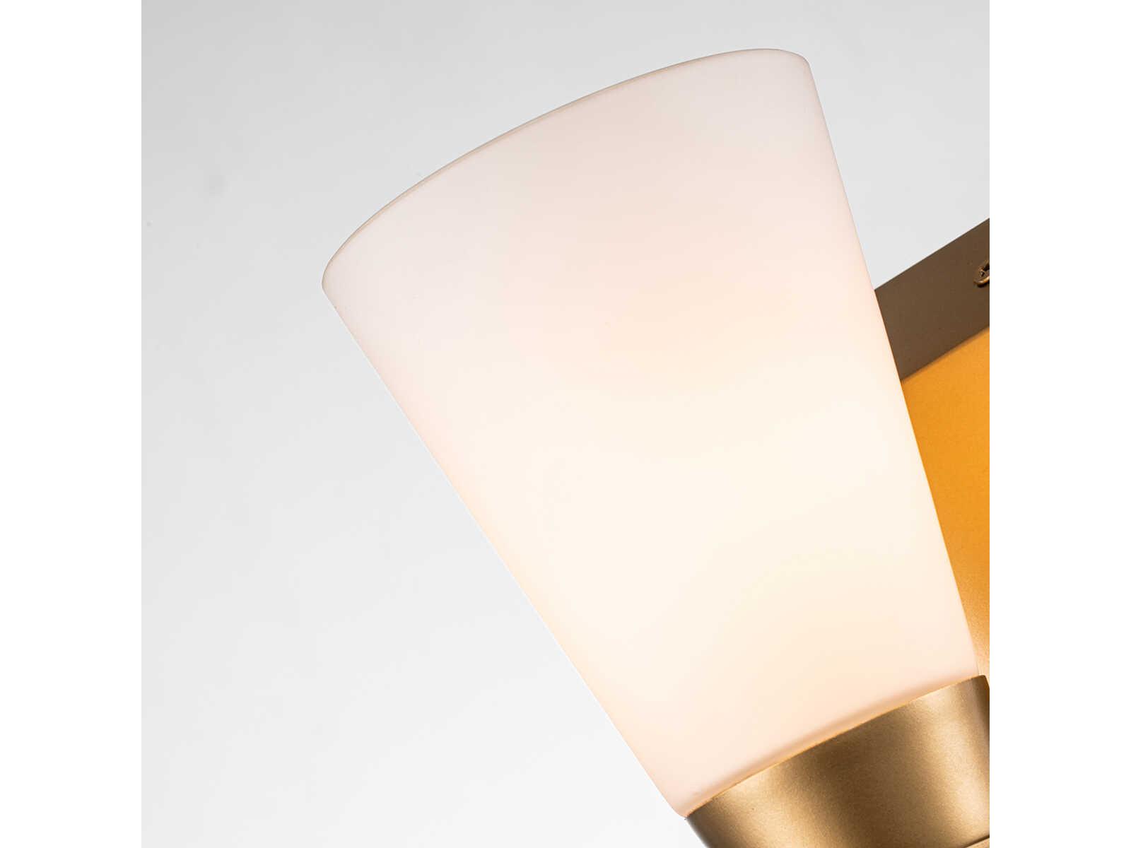 Lucas McKearn Lemuria 1-Light Laquered Gold Glass Wall Sconce