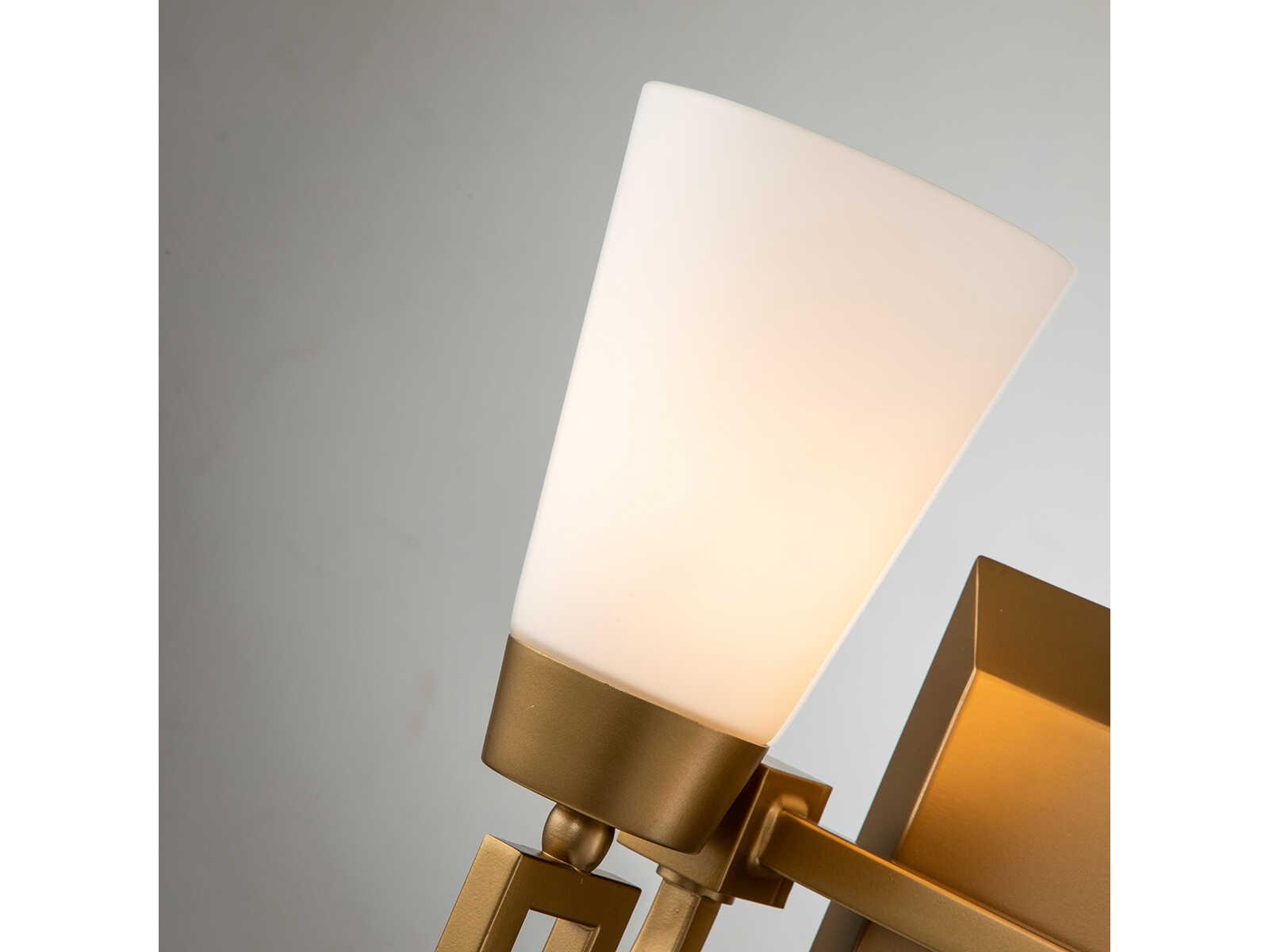 Lucas McKearn Lemuria 2-Light Laquered Gold Glass Vanity Light
