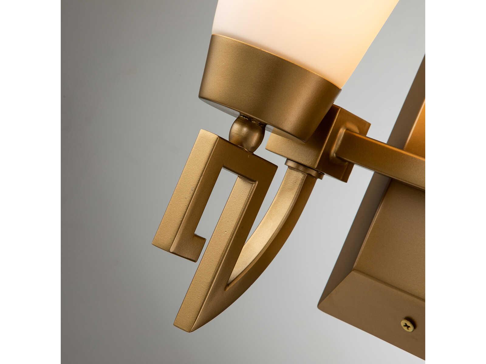 Lucas McKearn Lemuria 2-Light Laquered Gold Glass Vanity Light