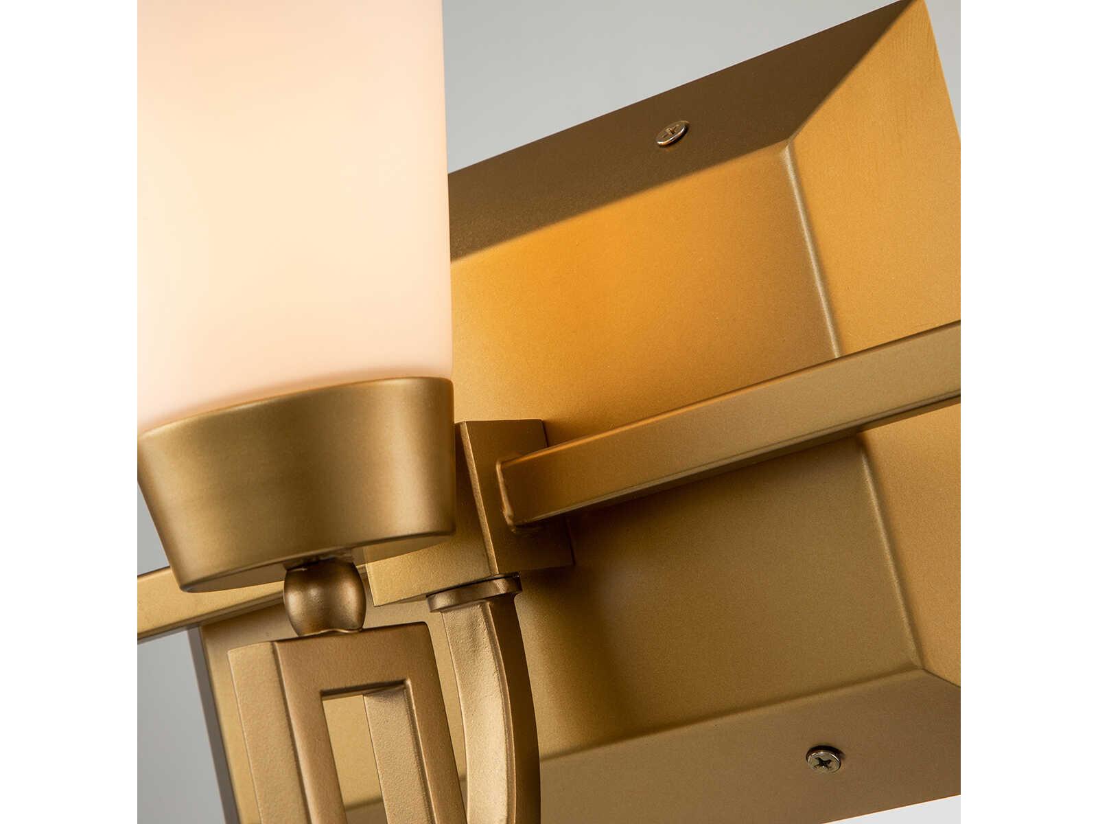 Lucas McKearn Lemuria 3-Light Laquered Gold Glass Vanity Light