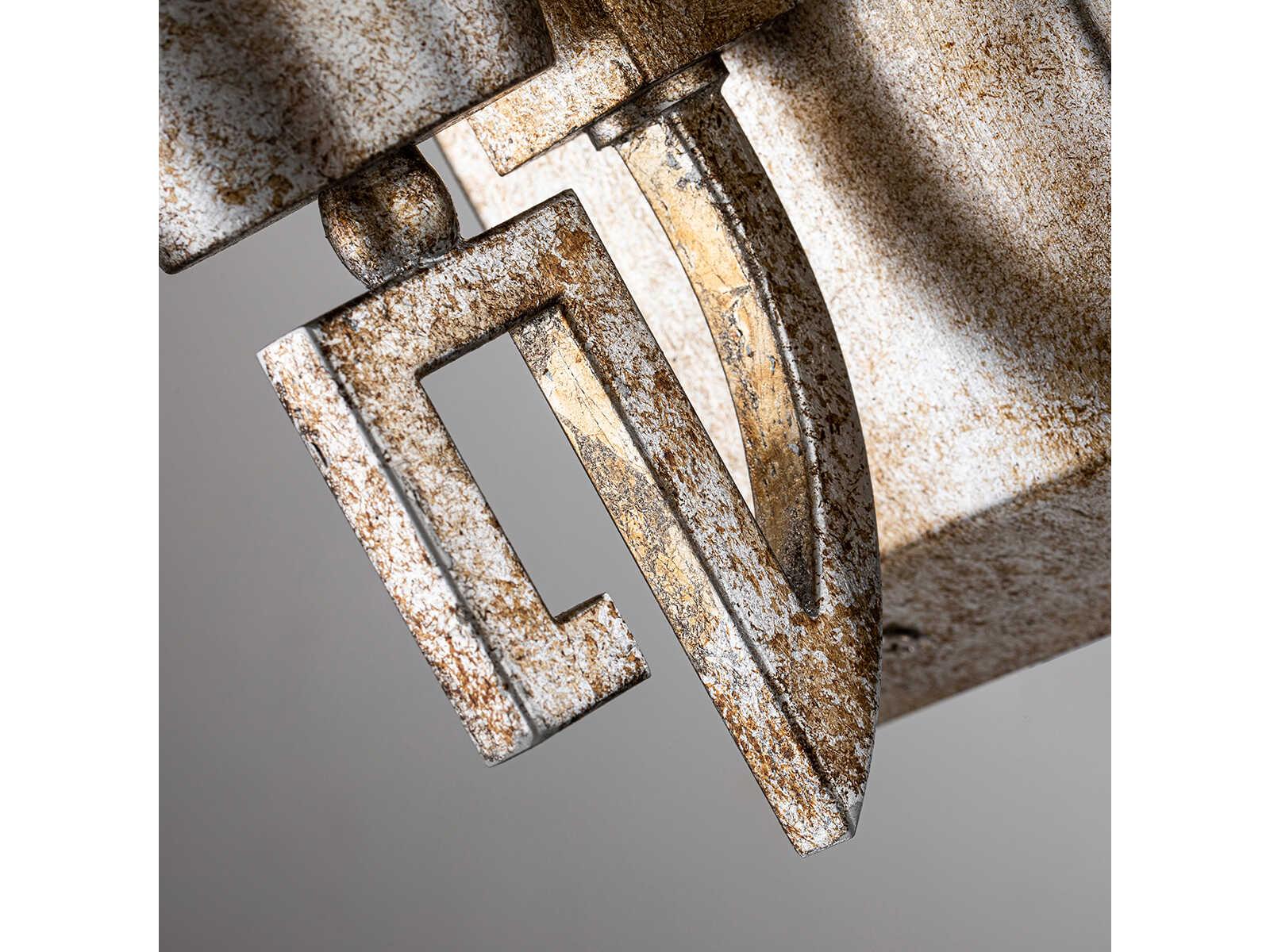 Lucas McKearn Lemuria 1-Light Silver Leaf Glass Wall Sconce