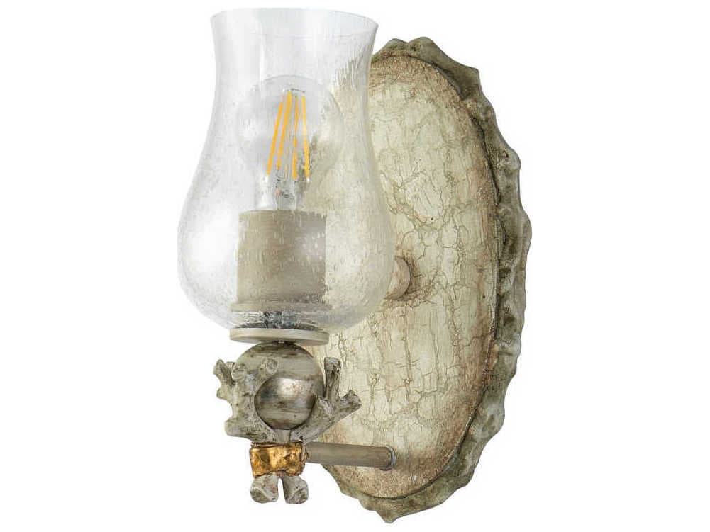 Lucas McKearn Trellis 1-Light Bone Brown Glass Wall Sconce