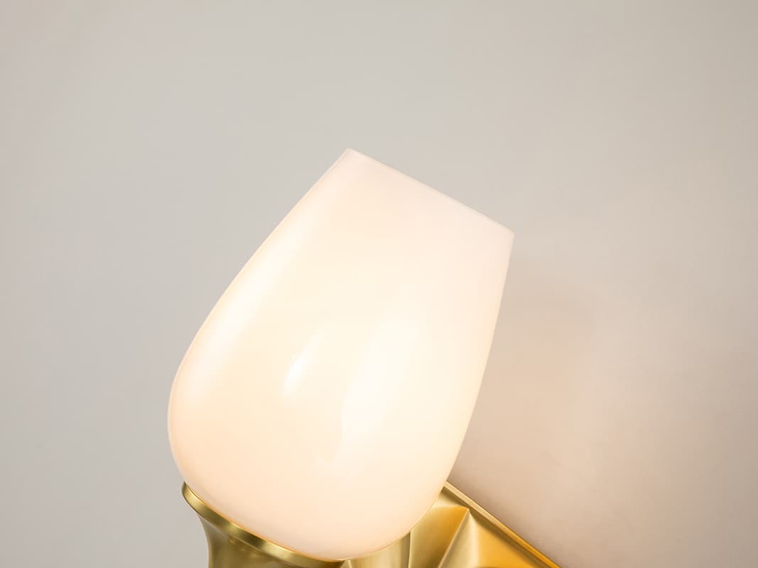 Lucas McKearn Epsilon 1-Light Aged Brass Glass Wall Sconce