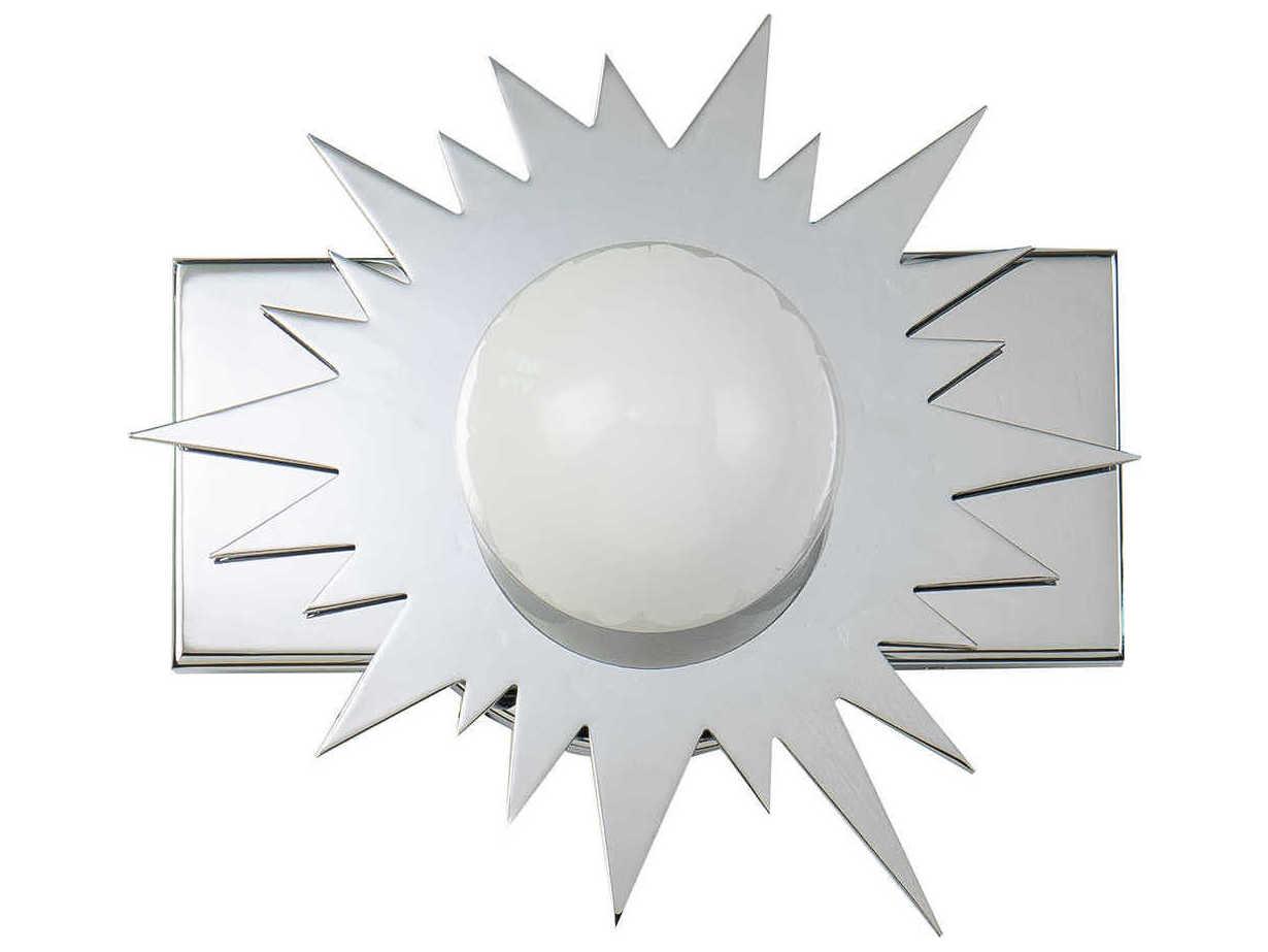 Lucas McKearn Soleil 1-Light Polished Chrome Glass LED Wall Sconce