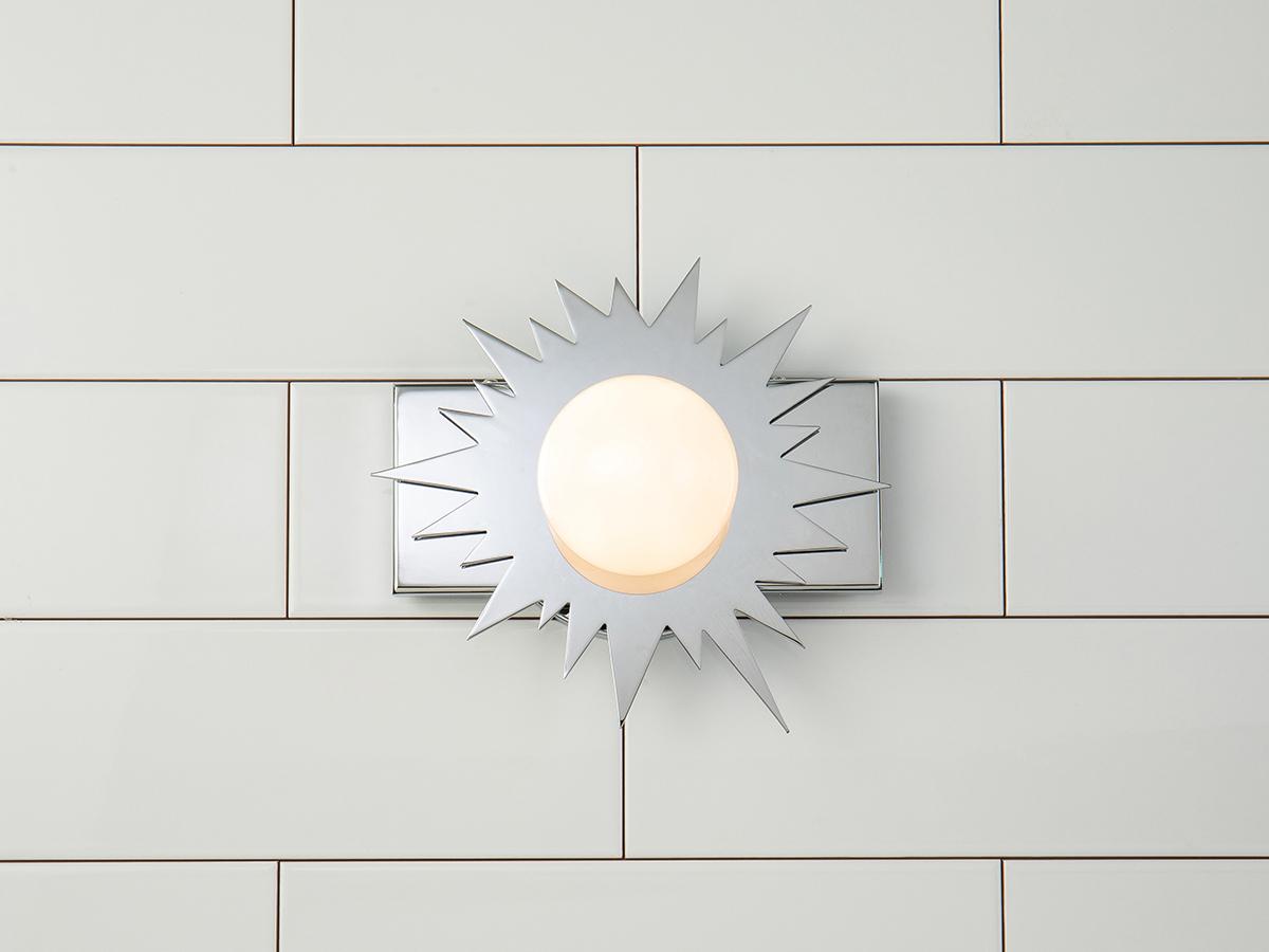 Lucas McKearn Soleil 1-Light Polished Chrome Glass LED Wall Sconce