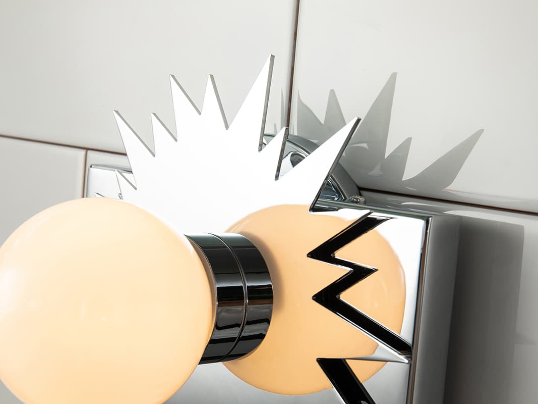 Lucas McKearn Soleil 1-Light Polished Chrome Glass LED Wall Sconce