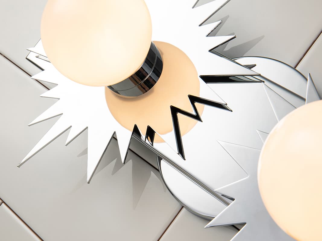 Lucas McKearn Soleil 2-Light Polished Chrome Glass LED Vanity Light