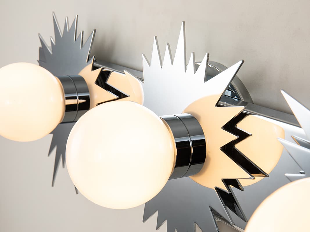 Lucas McKearn Soleil 3-Light Polished Chrome Glass LED Vanity Light