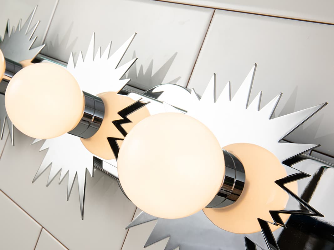 Lucas McKearn Soleil 4-Light Polished Chrome Glass LED Vanity Light