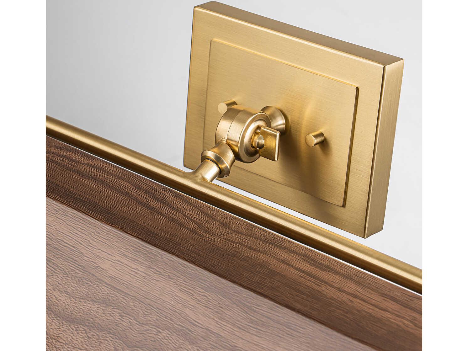 Lucas McKearn Cade 4-Light Wood Brushed Brass Picture Light