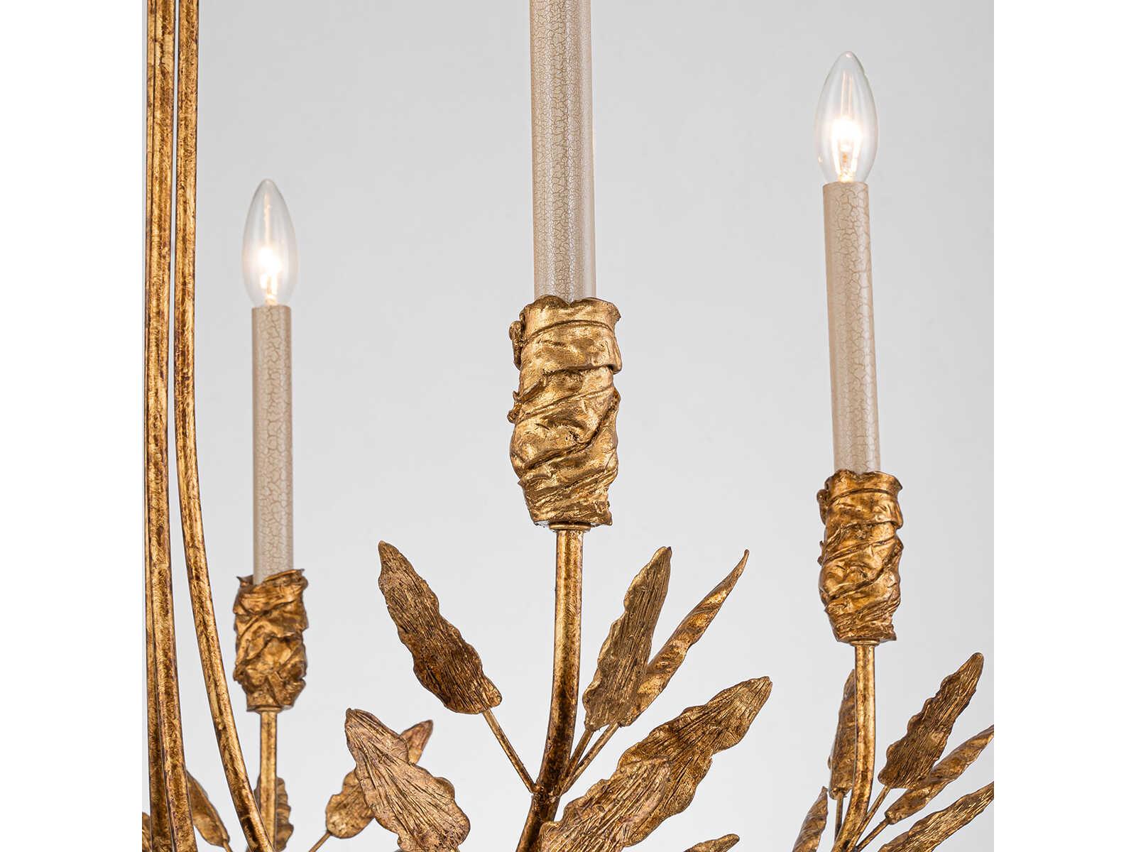 Lucas McKearn Palm Dor 5-Light Gold Candelabra Chandelier