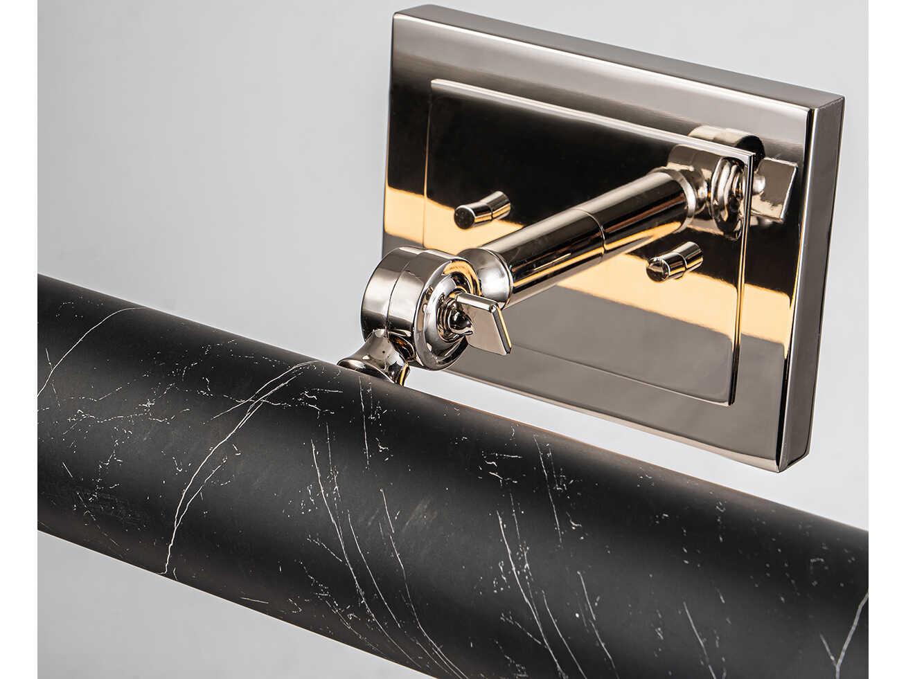 Lucas McKearn Coates Black Marble Polished Nickel Picture Light