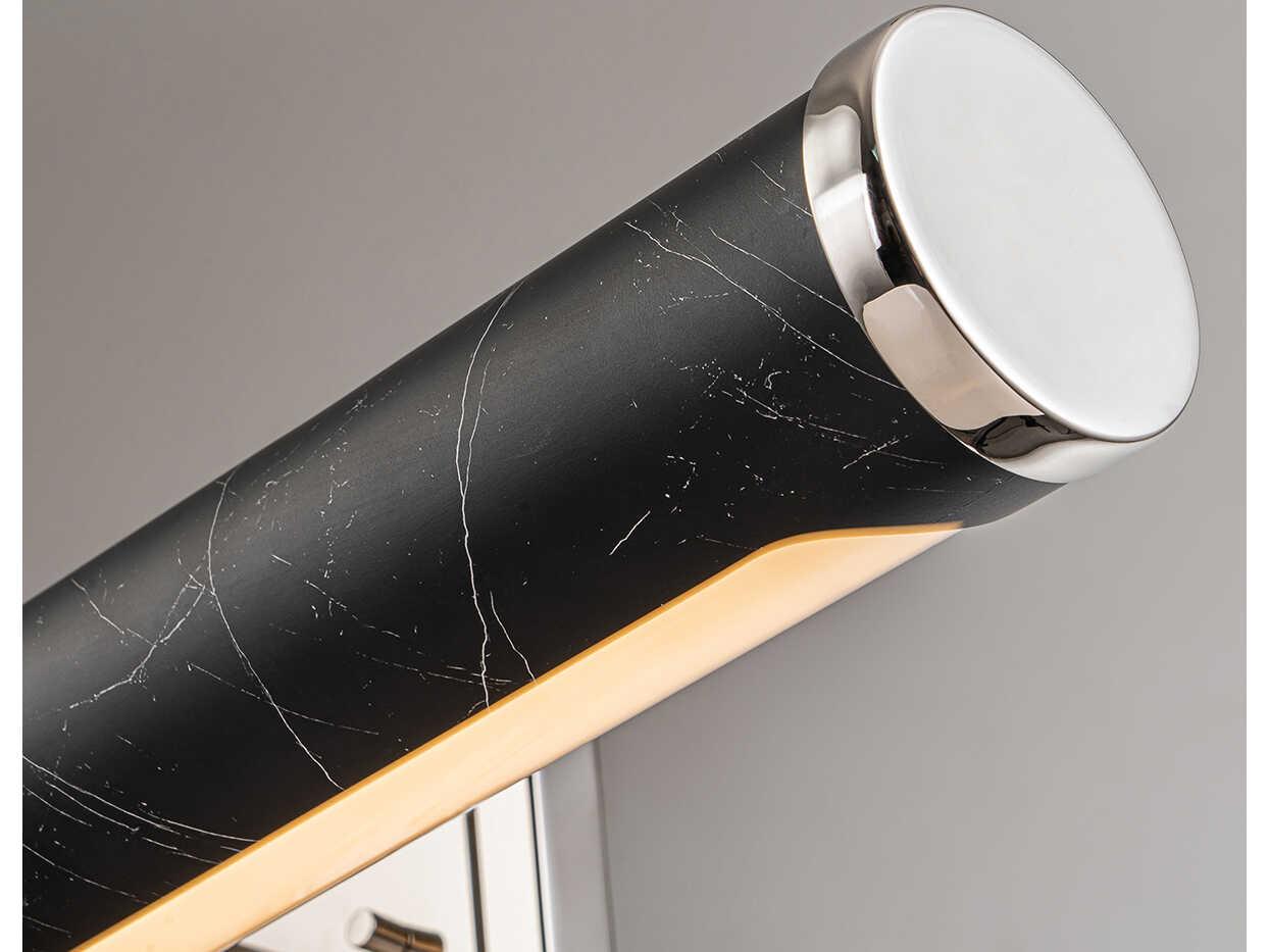 Lucas McKearn Coates Black Marble Polished Nickel Picture Light