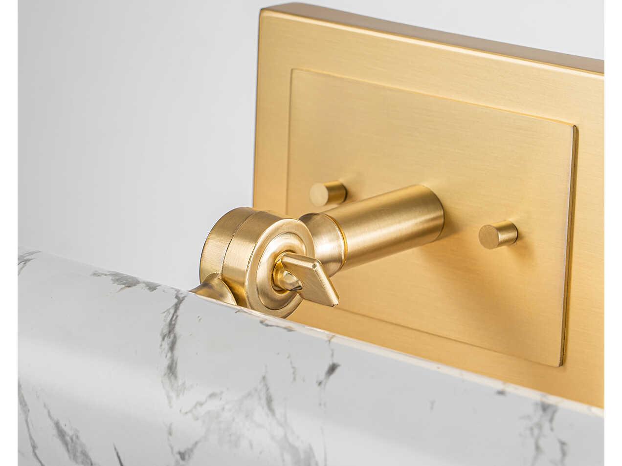 Lucas McKearn Coates Carrera Stone Brushed Brass White Picture Light