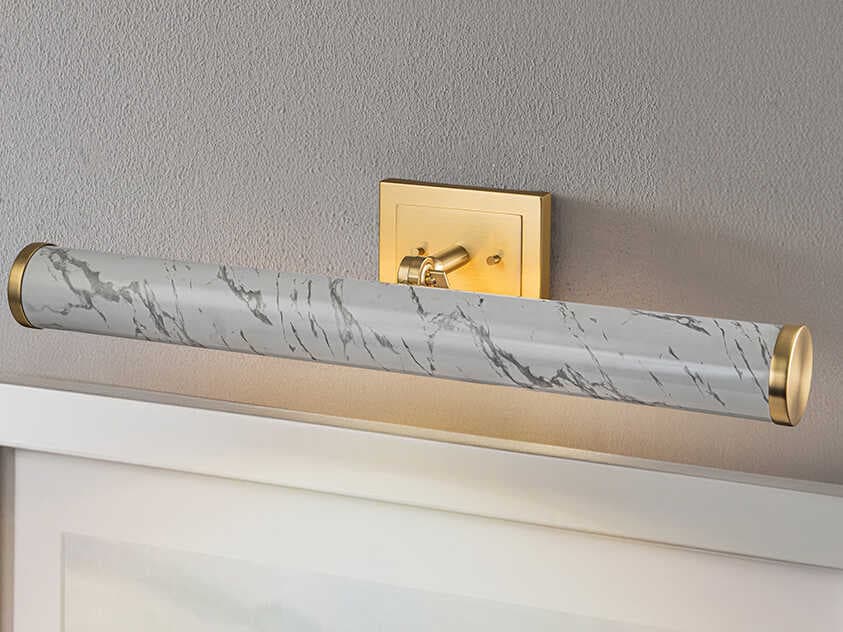 Lucas McKearn Coates Carrera Stone Brushed Brass White Picture Light