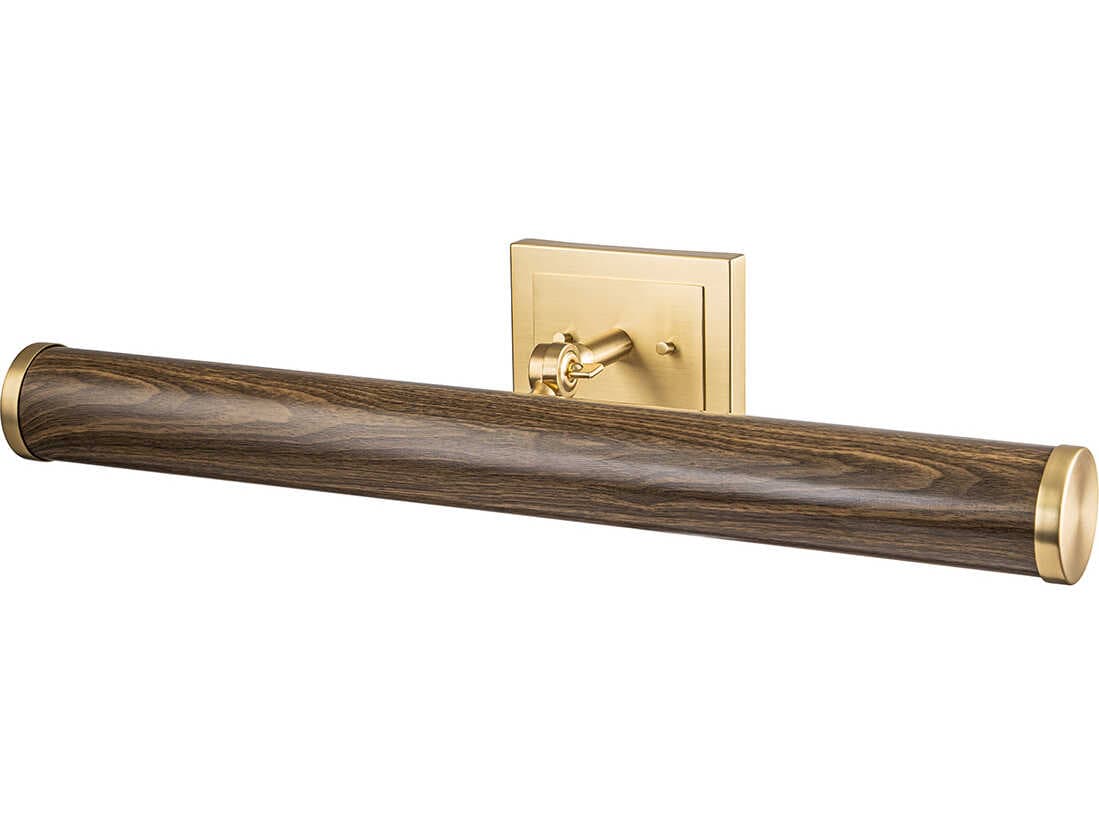 Lucas McKearn Coates Dark Wood Brushed Brass Picture Light