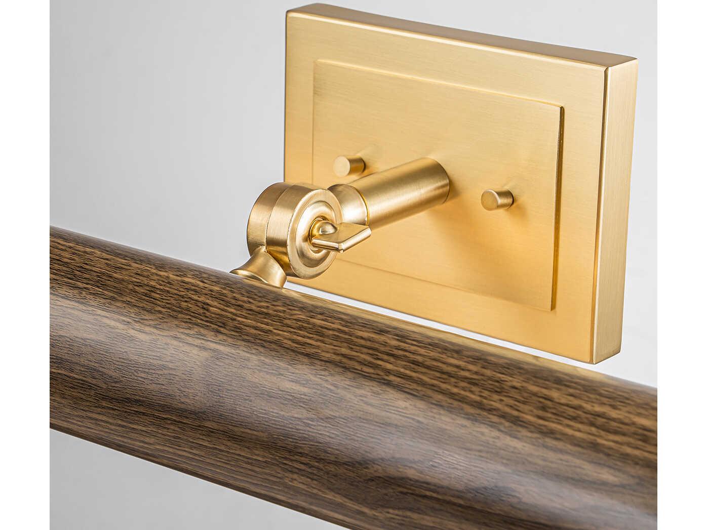 Lucas McKearn Coates Dark Wood Brushed Brass Picture Light