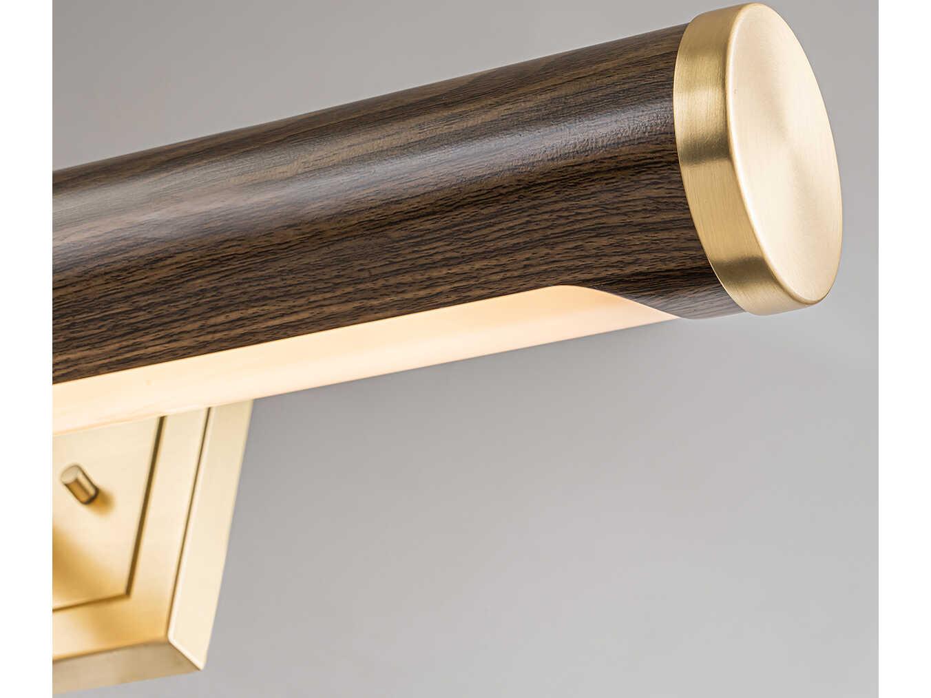 Lucas McKearn Coates Dark Wood Brushed Brass Picture Light