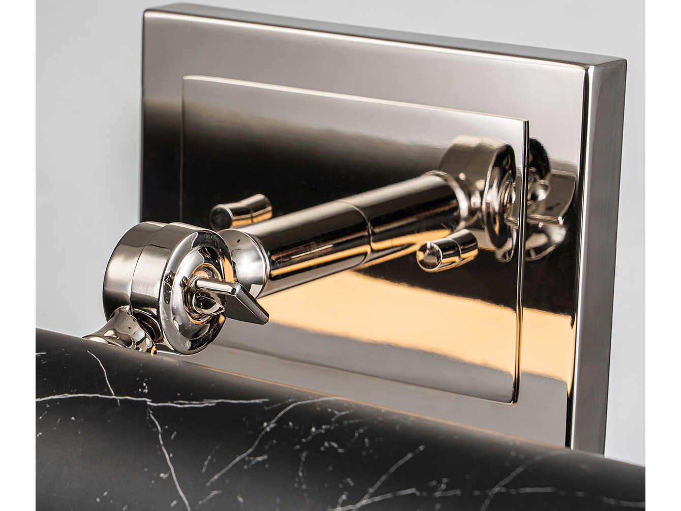 Lucas McKearn Coates Black Marble Polished Nickel Picture Light
